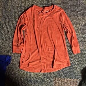 Time and Tru Women's Rust Long Sleeve Top